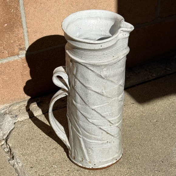 Vintage studio pottery ceramic decorative pitcher - Picture 2 of 8